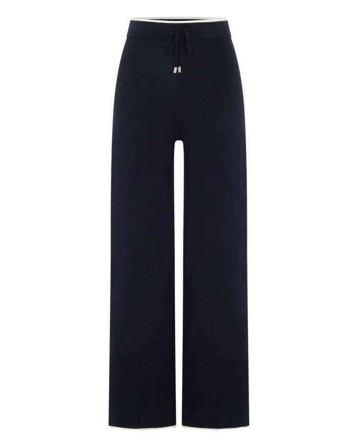 NPeal Leggings and Trousers Women Cotton Cashmere Trouser Navy Blue