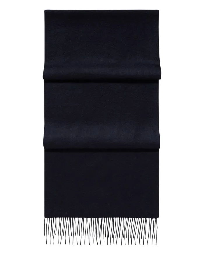 NPeal Scarves MenWomen Unisex Woven Cashmere Scarf Navy Blue