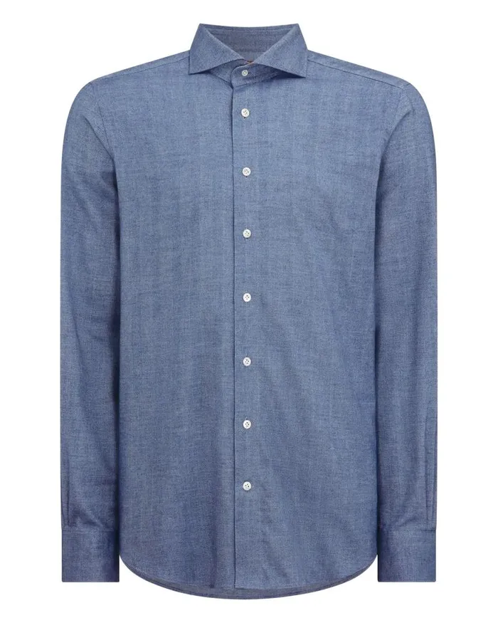 NPeal Shirts Men Cashmere Touch Shirt Sky Blue