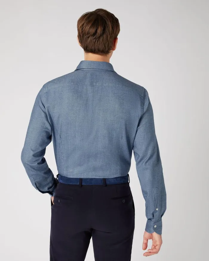 NPeal Shirts Men Cashmere Touch Shirt Sky Blue