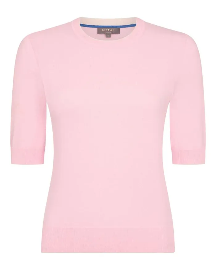NPeal Tops and Tshirts Women Cotton Cashmere TShirt Spring Pink