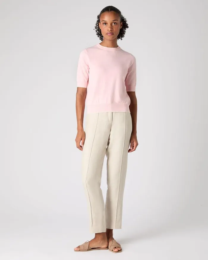 NPeal Tops and Tshirts Women Cotton Cashmere TShirt Spring Pink