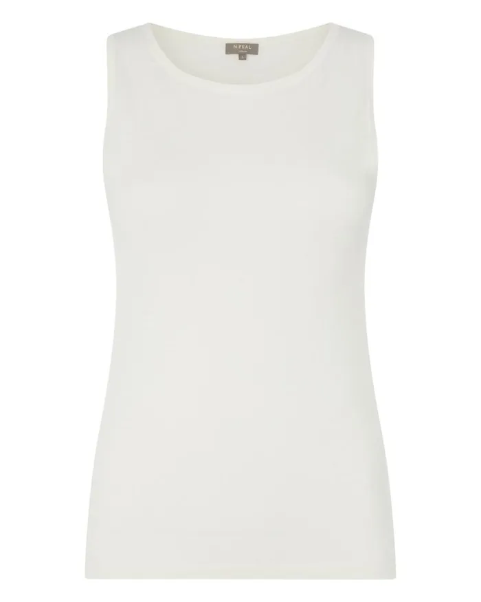 NPeal Tops and Tshirts Women Ella Superfine Cashmere Shell Top New Ivory White