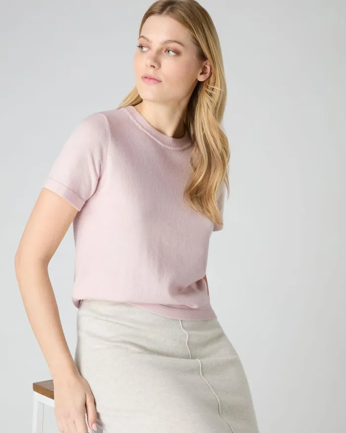 NPeal Tops and Tshirts Women Lottie Cashmere TShirt Quartz Pink