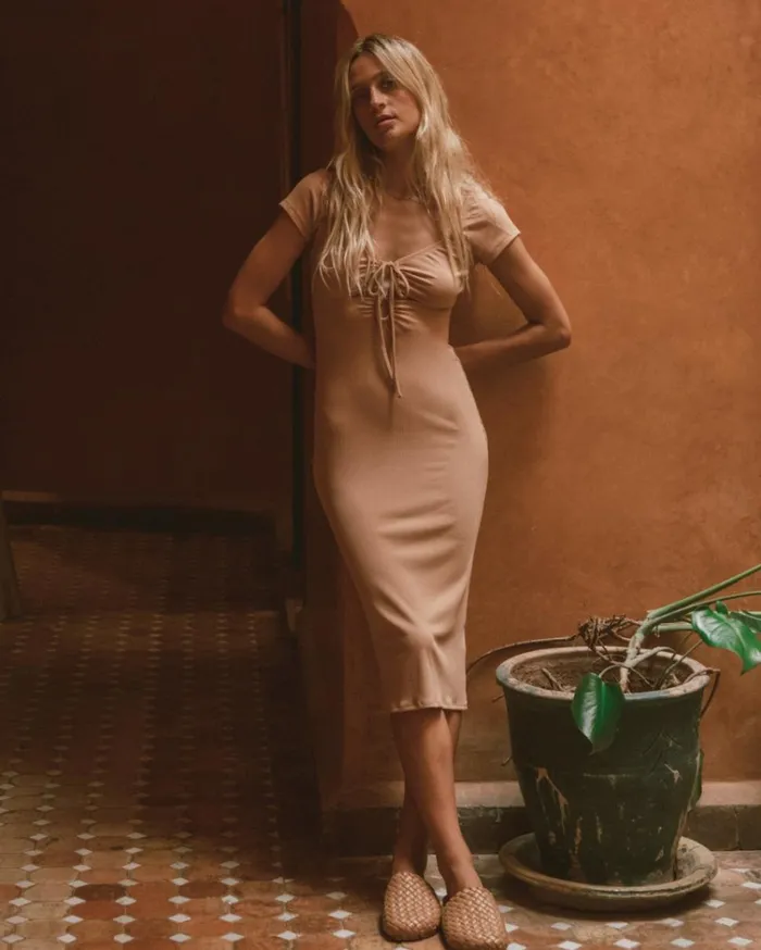 New Mood Midi Dress Truffle Women Billabong Midi Dresses