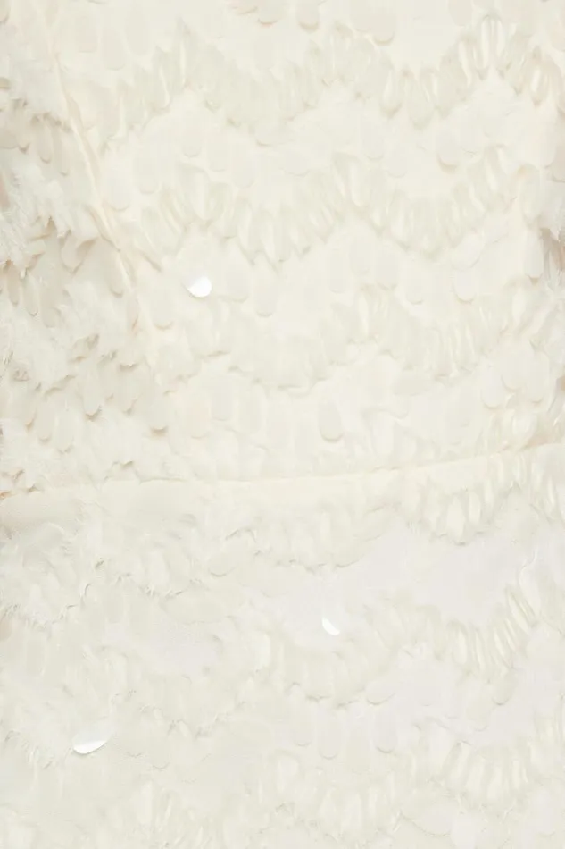 Nola Mini Dress 8211 Strapless Sequin Dress In Cream Women Showpo Dresses