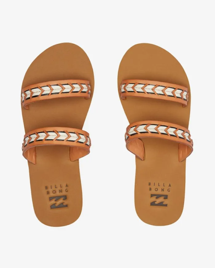 Nori Slider Sandals Blacktan Women Billabong Shoes