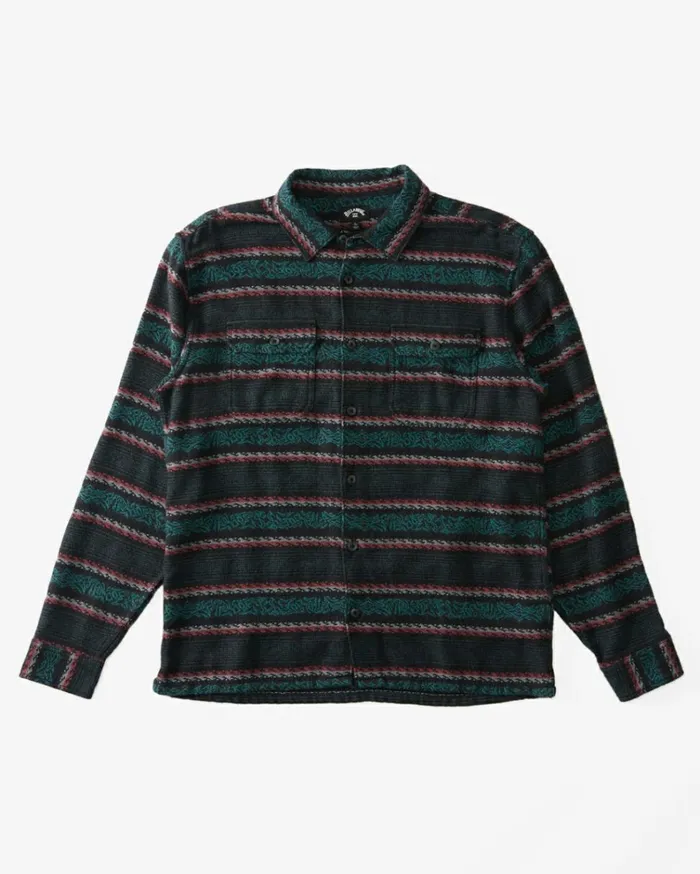 Offshore Jacquard Flannel Long Sleeve Shirt Phantom Men Billabong Shirts