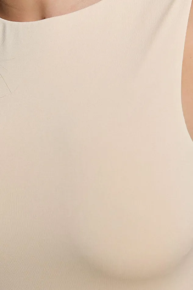 Ollie Bodysuit 8211 Boat Neck Low Back Bodysuit In Stone Women Showpo Tops