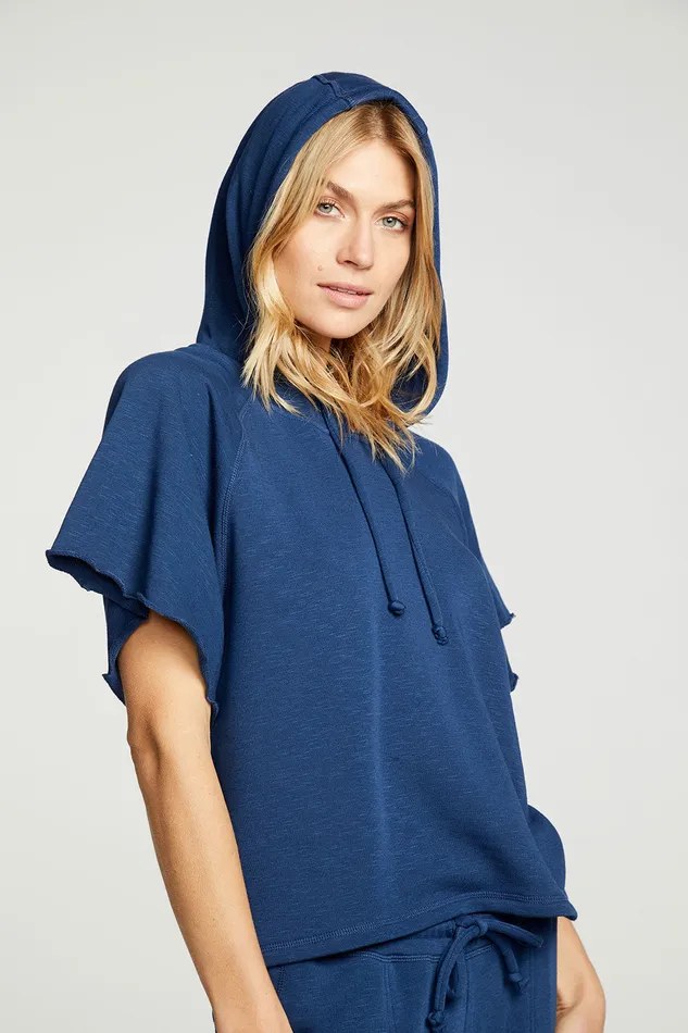Outerwear Chaser Brand Womens Slub French Terry Angel Sleeve Raglan Pullover Hoodie