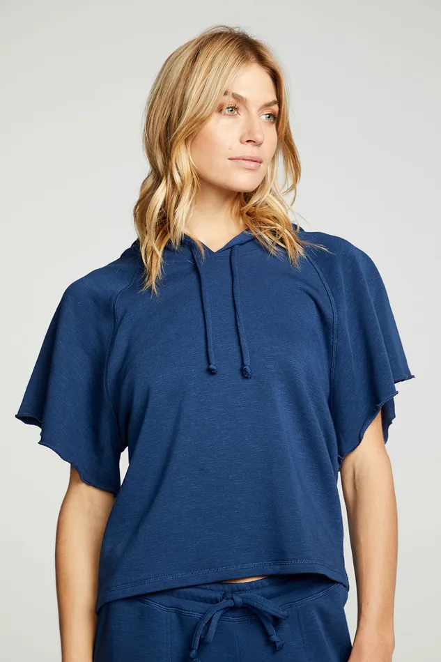 Outerwear Chaser Brand Womens Slub French Terry Angel Sleeve Raglan Pullover Hoodie