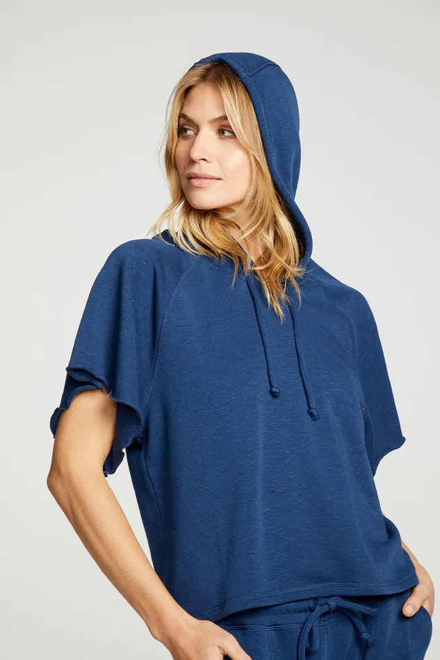 Outerwear Chaser Brand Womens Slub French Terry Angel Sleeve Raglan Pullover Hoodie