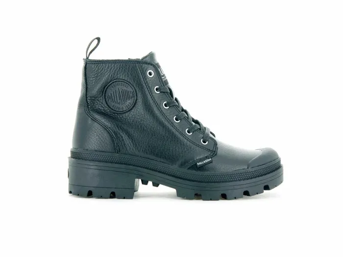 Palladium Pallabase Leather Blackblack Women Boots