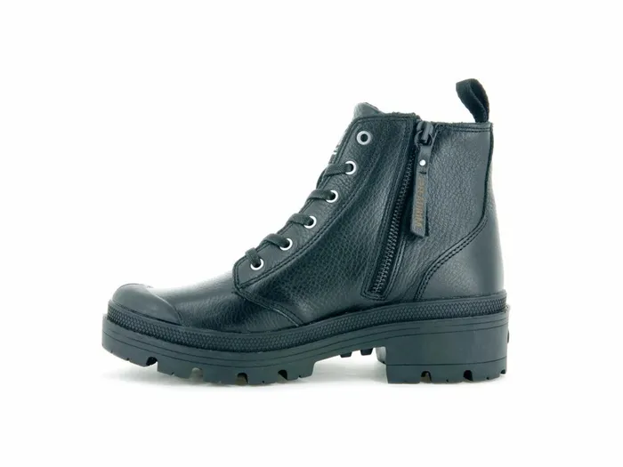 Palladium Pallabase Leather Blackblack Women Boots
