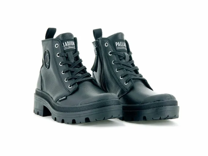 Palladium Pallabase Leather Blackblack Women Boots