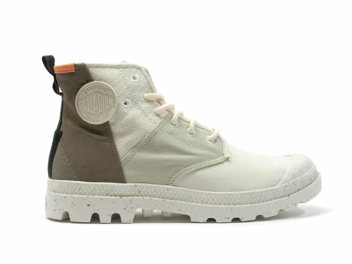 Palladium Pampa Hi Re Generate Dusky Green Cream White Men Boots