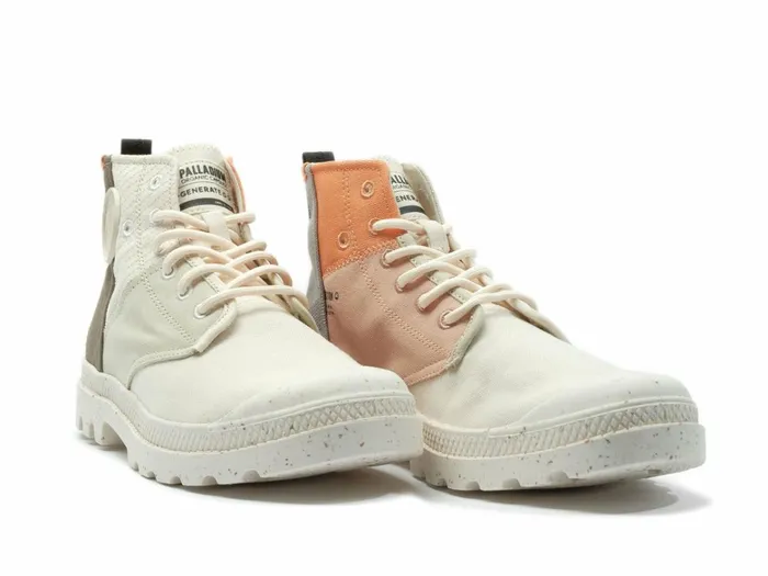 Palladium Pampa Hi Re Generate Dusky Green Cream White Men Boots