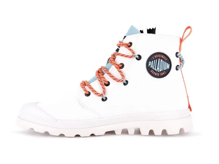 Palladium Pampa Lite Lace It Star White Women Boots