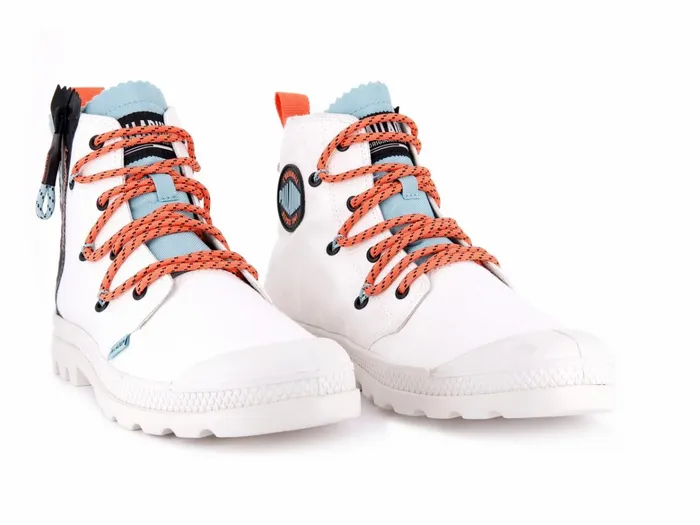 Palladium Pampa Lite Lace It Star White Women Boots