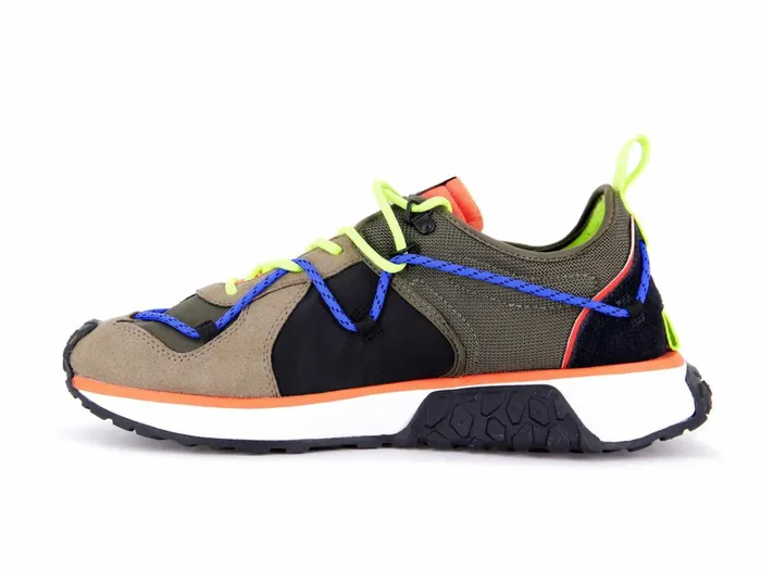 Palladium Troop Runner Lace It Olive Night Firecracker Men Sneakers
