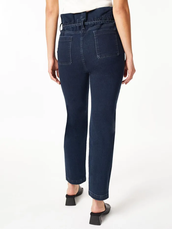 Paper Bag Waist Denim Trouser Westpoint Wash Women Jones New York Denim Paper Bag Waist Denim Trouser Westpoint Wash Women Jones New York Denim