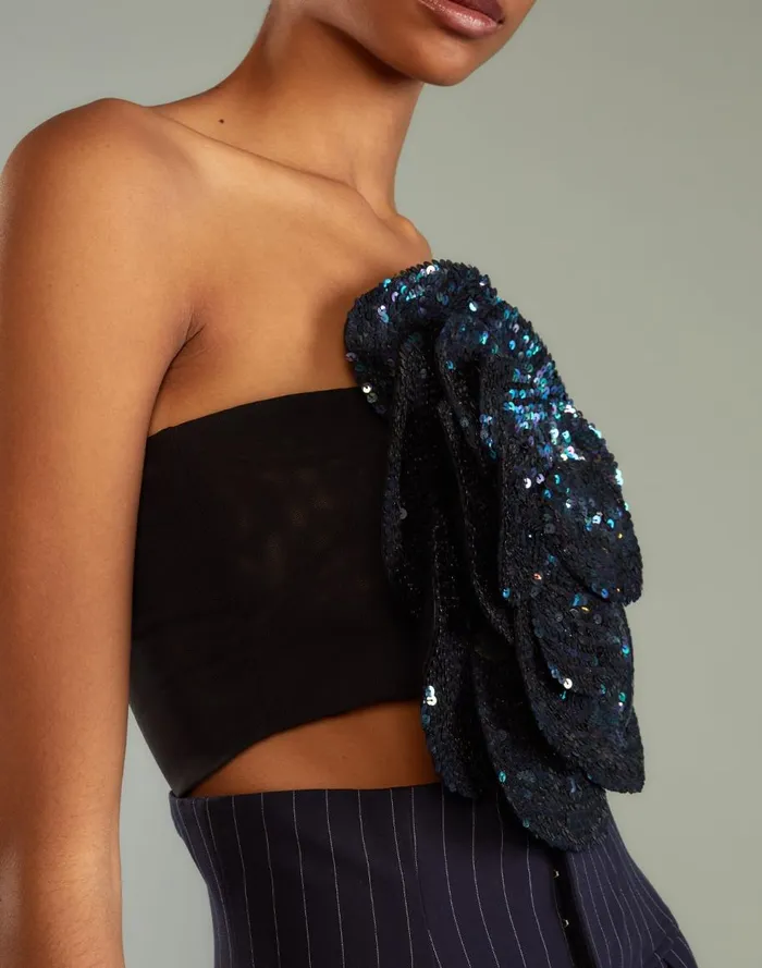 Party Shop Women Cynthia Rowley Sequin Flower Bandeau