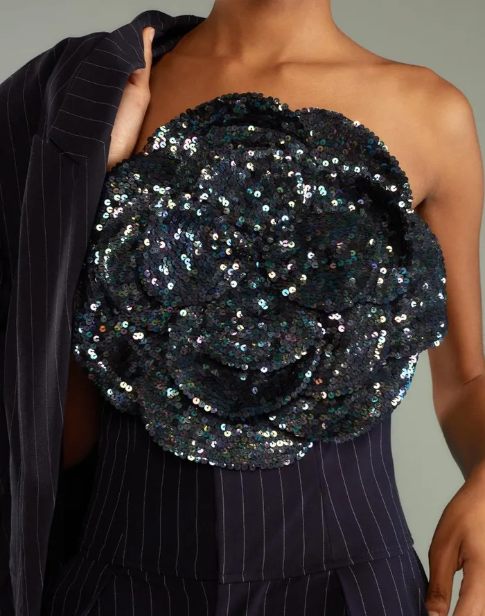 Party Shop Women Cynthia Rowley Sequin Flower Bandeau