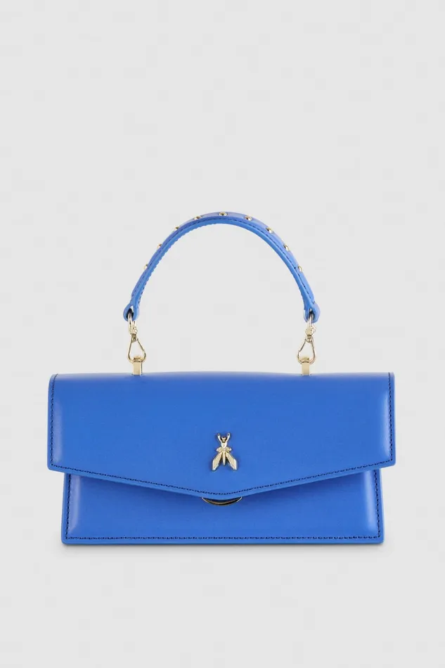 Patrizia Pepe Blue Pantaloni Flare In Tessuto Tecnico Blue Ray Bags Handbags