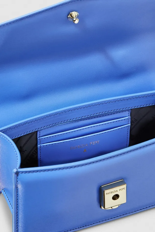Patrizia Pepe Blue Pantaloni Flare In Tessuto Tecnico Blue Ray Bags Handbags