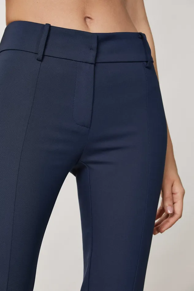 Patrizia Pepe Blue Slim Pants Navy Apparel Slim and Skinny