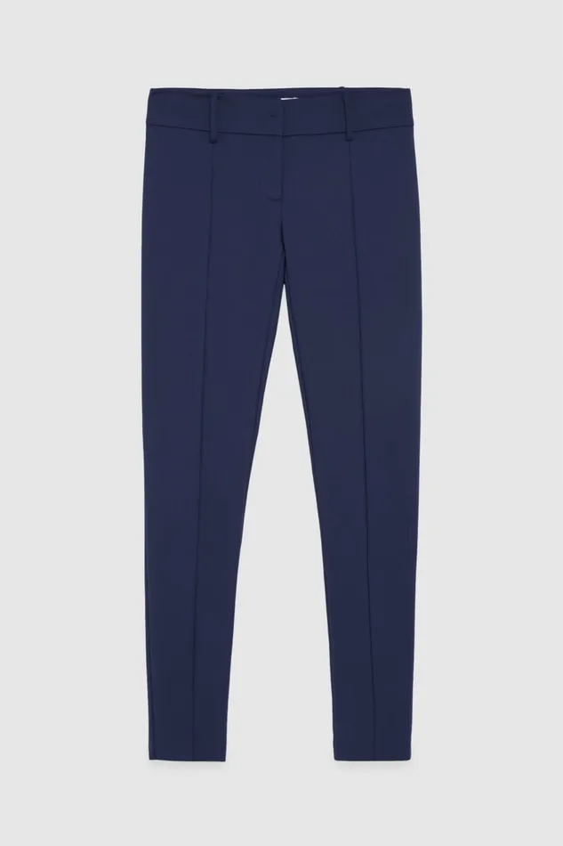Patrizia Pepe Blue Slim Pants Navy Apparel Slim and Skinny