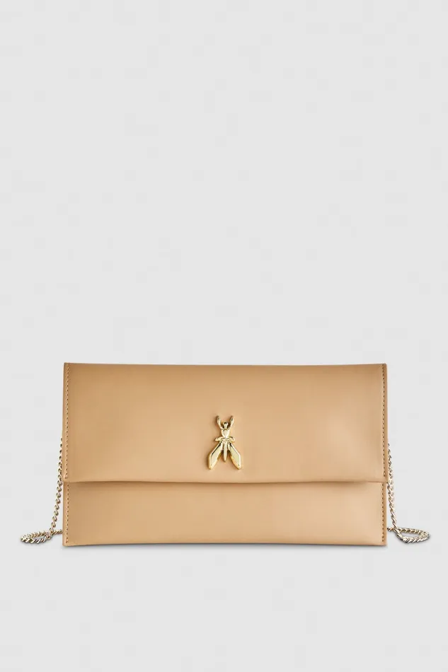 Patrizia Pepe Brown Clutch Bag Winter Sand Bags Clutches
