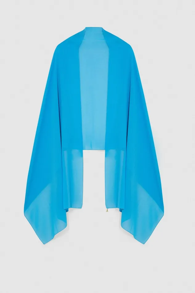 Patrizia Pepe Crepe Stole Light Blue Summer Tourquoise Accessories
