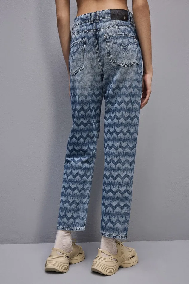 Patrizia Pepe Denim Cigarette Pants Blue Monogram Blue Wash Apparel Jeans