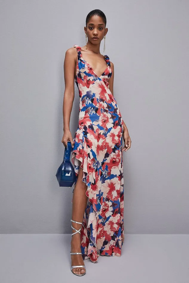 Patrizia Pepe Dress With Matching Viscose Crepon Sash Hybridroseflower Apparel Long