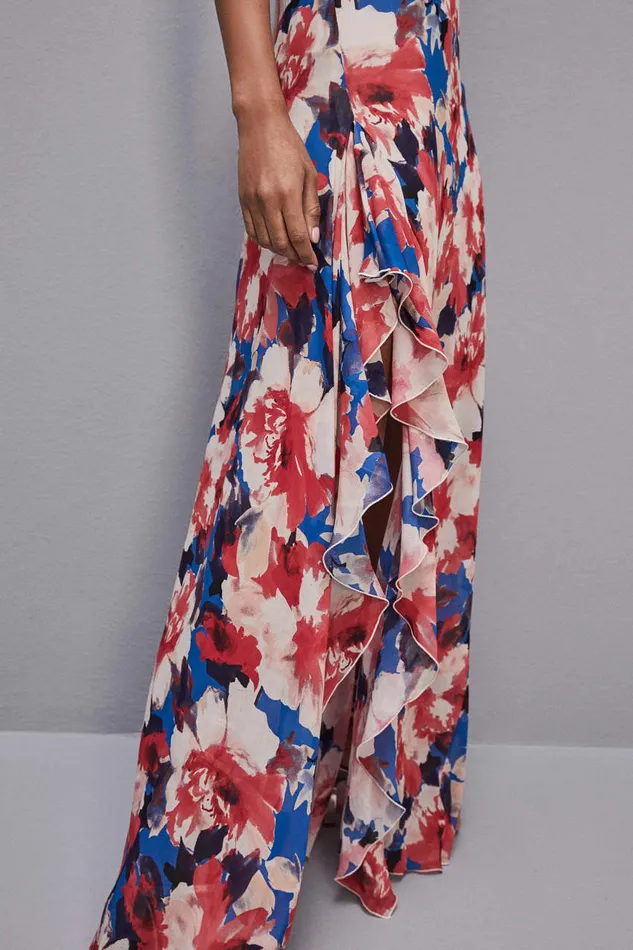 Patrizia Pepe Dress With Matching Viscose Crepon Sash Hybridroseflower Apparel Long