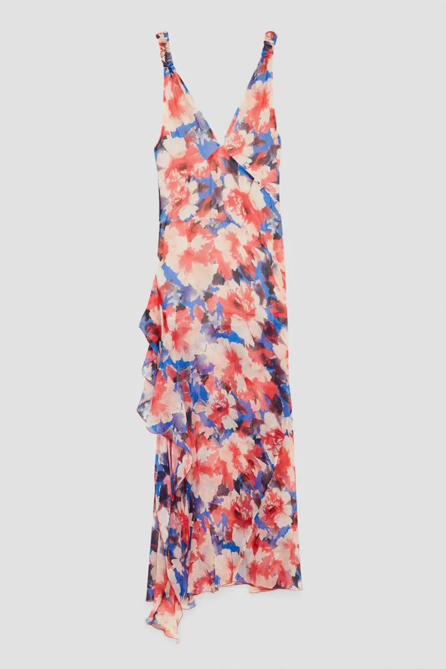 Patrizia Pepe Dress With Matching Viscose Crepon Sash Hybridroseflower Apparel Long