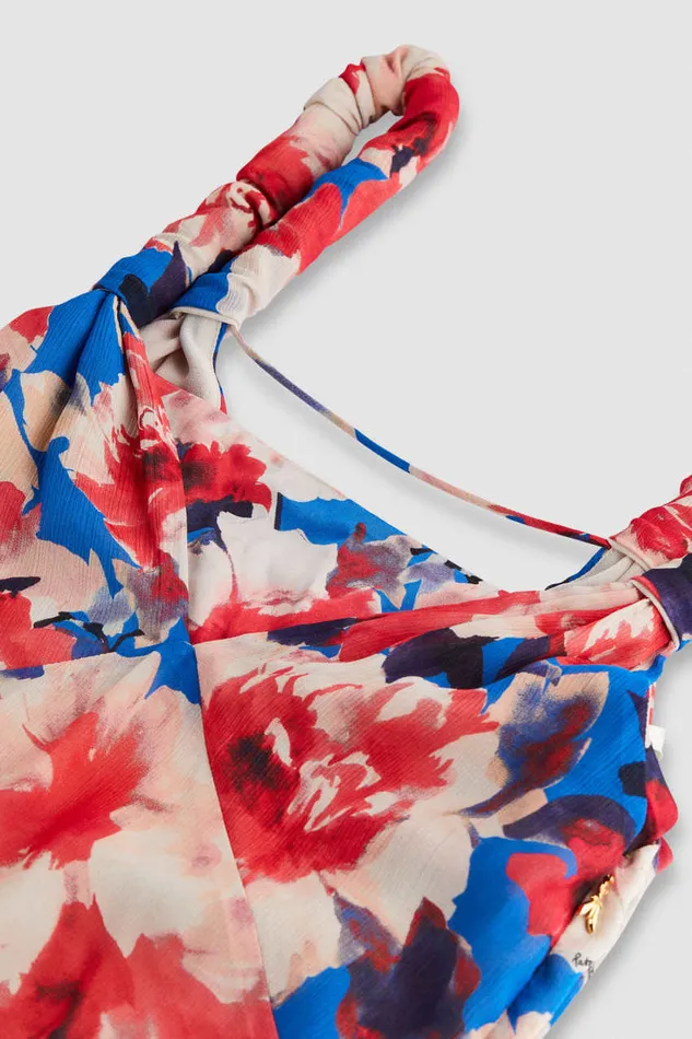 Patrizia Pepe Dress With Matching Viscose Crepon Sash Hybridroseflower Apparel Long