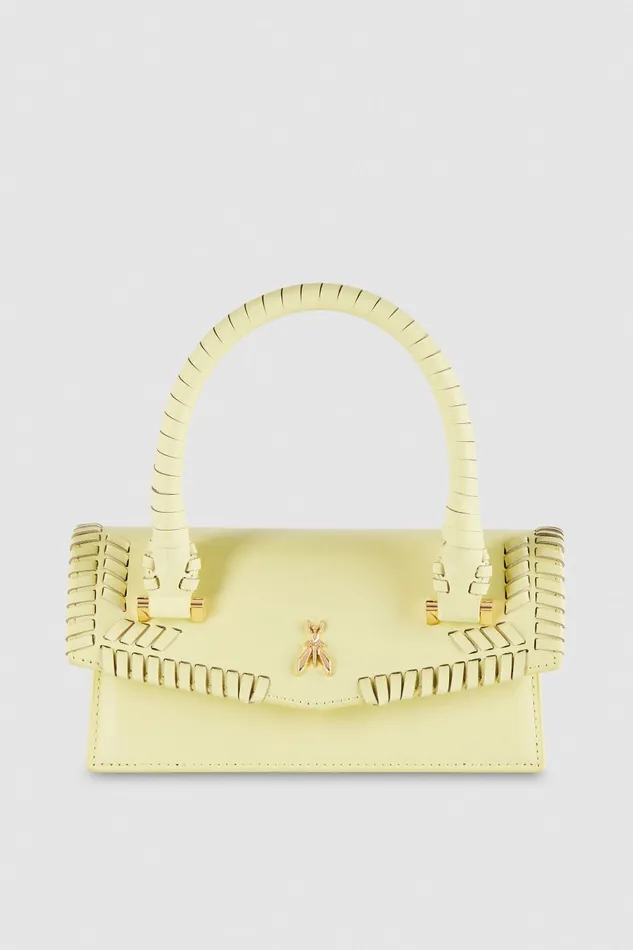 Patrizia Pepe Fly Bamby Handcraft Yellow Light Sunny Lime Bags Handbags