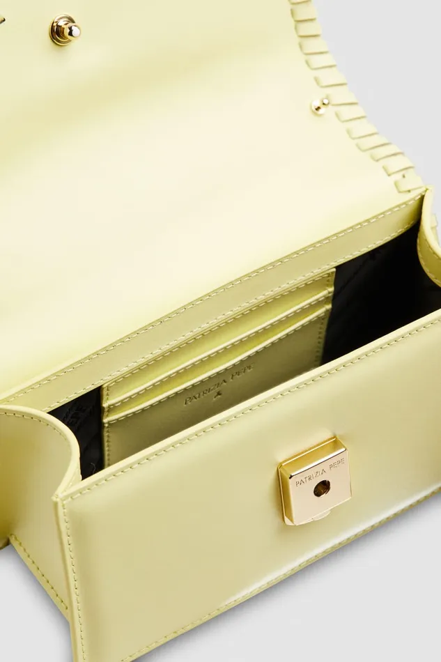 Patrizia Pepe Fly Bamby Handcraft Yellow Light Sunny Lime Bags Handbags
