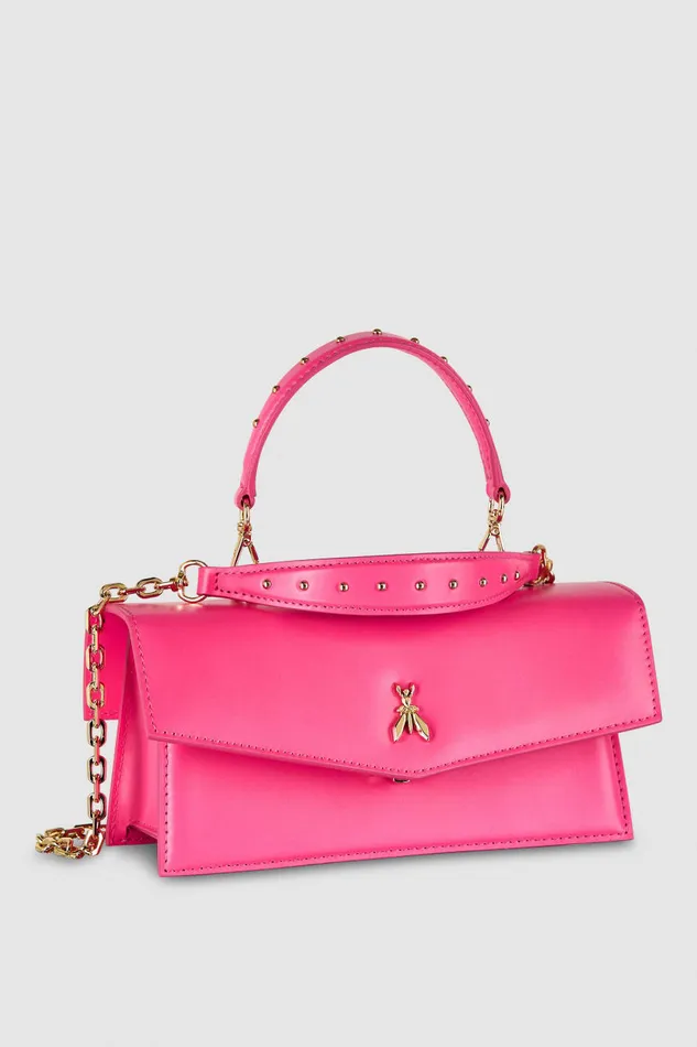 Patrizia Pepe Fly Bamby Leather Pink Fresh Fucsia Bags Handbags