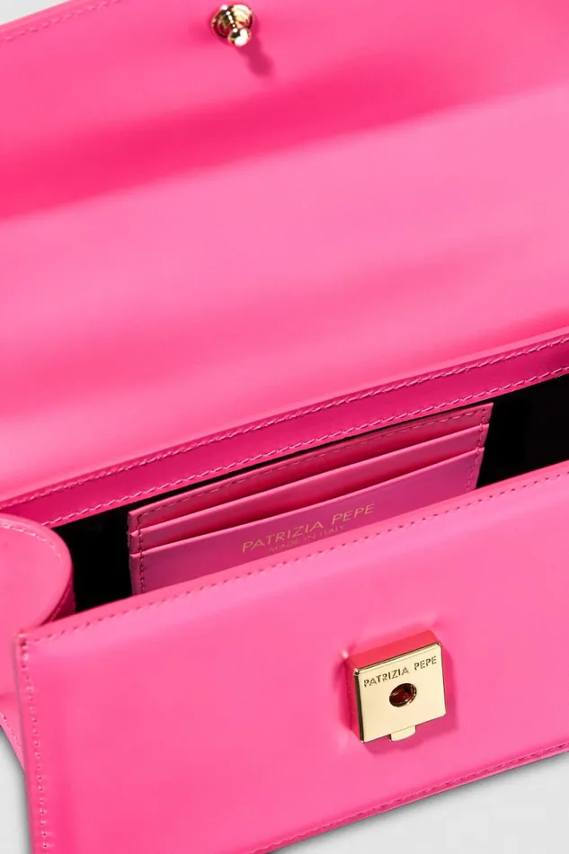 Patrizia Pepe Fly Bamby Leather Pink Fresh Fucsia Bags Handbags