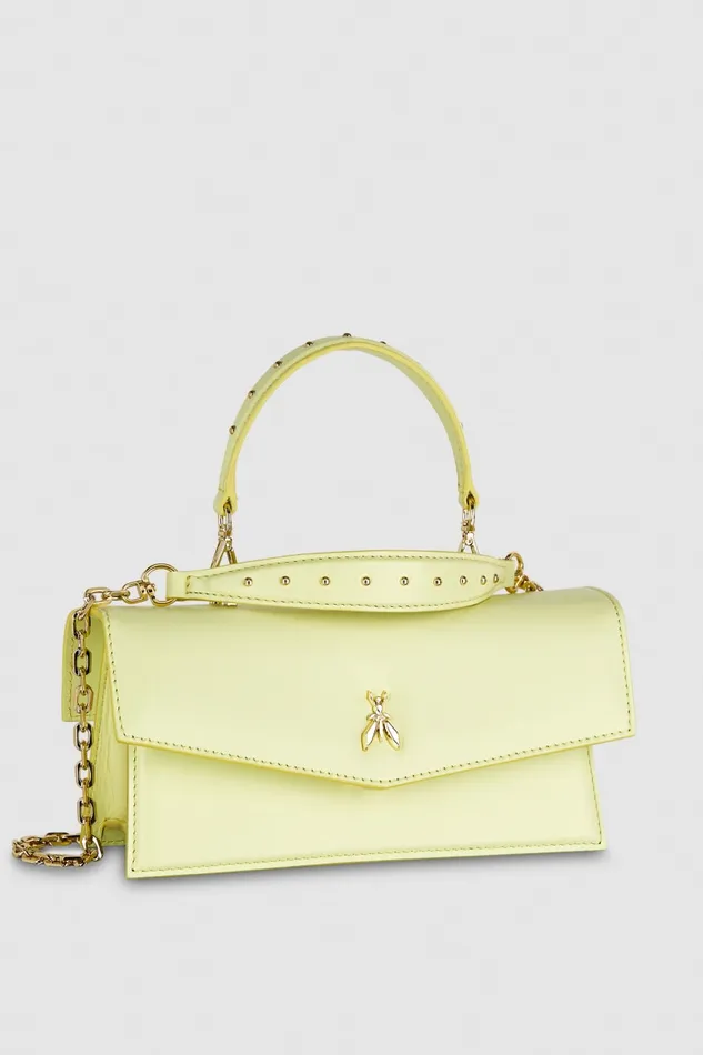 Patrizia Pepe Fly Bamby Leather Yellow Light Sunny Lime Bags Handbags