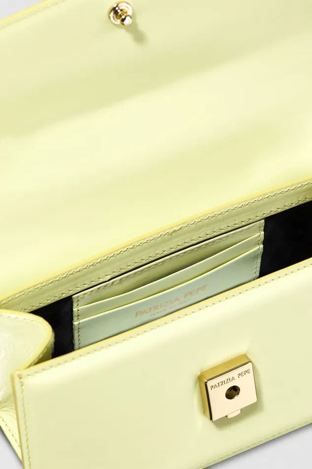 Patrizia Pepe Fly Bamby Leather Yellow Light Sunny Lime Bags Handbags