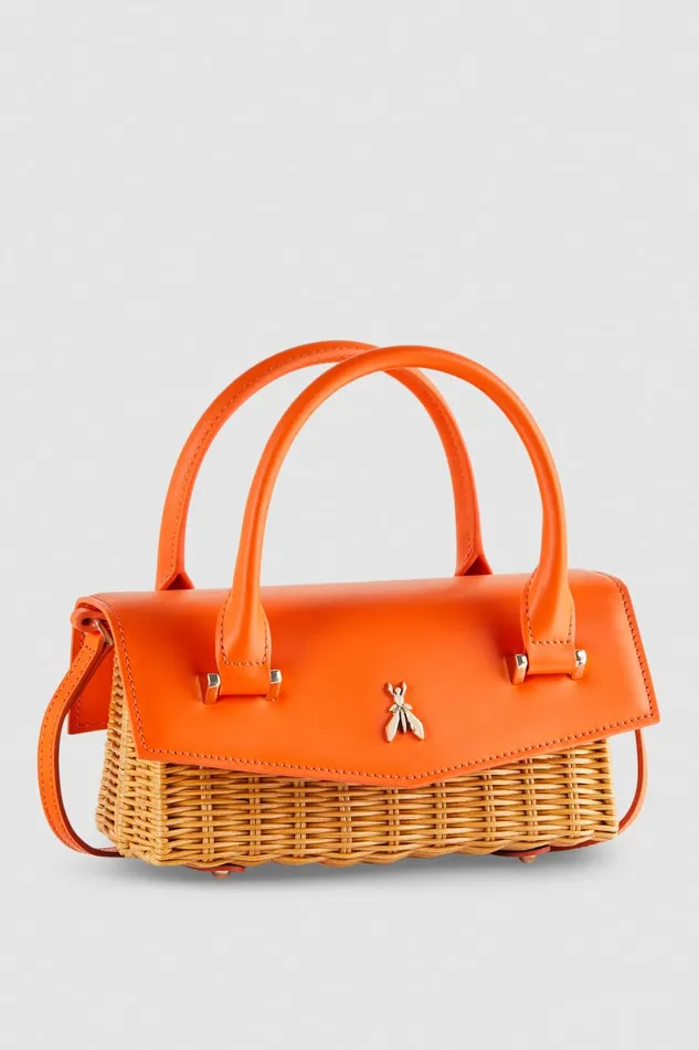 Patrizia Pepe Fly Bamby Orange Sunsetorangenatural Bags Crossbodys