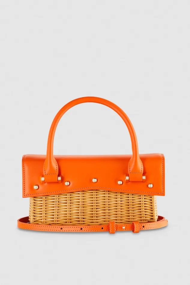 Patrizia Pepe Fly Bamby Orange Sunsetorangenatural Bags Crossbodys
