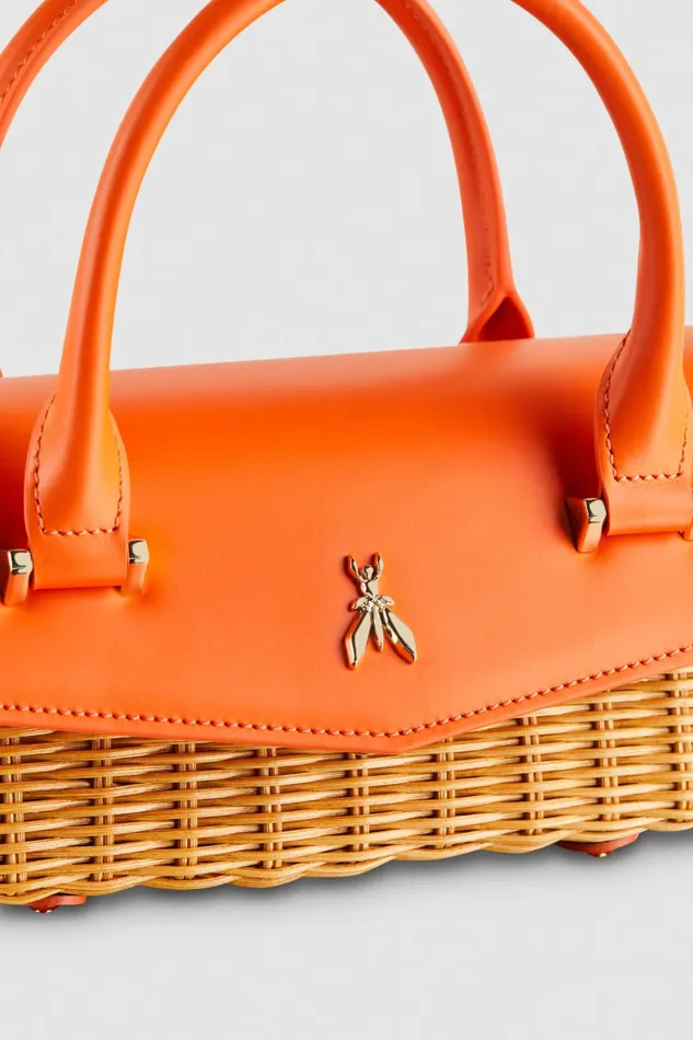 Patrizia Pepe Fly Bamby Orange Sunsetorangenatural Bags Crossbodys