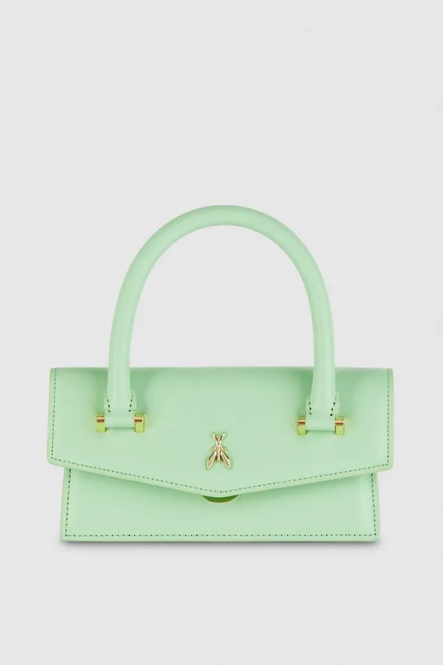 Patrizia Pepe Green Leather Fly Bamby Bag Planet Green Bags Handbags