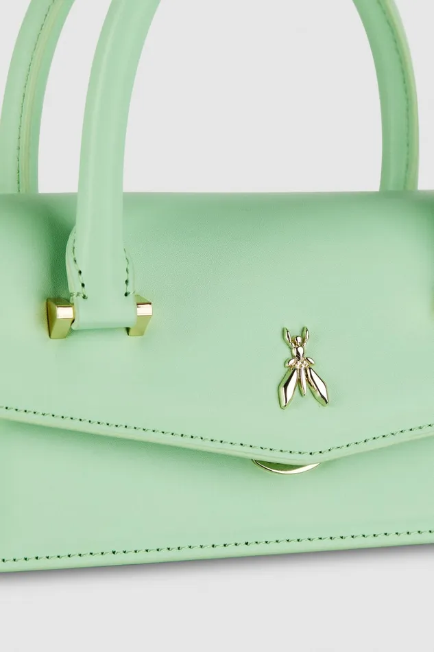 Patrizia Pepe Green Leather Fly Bamby Bag Planet Green Bags Handbags