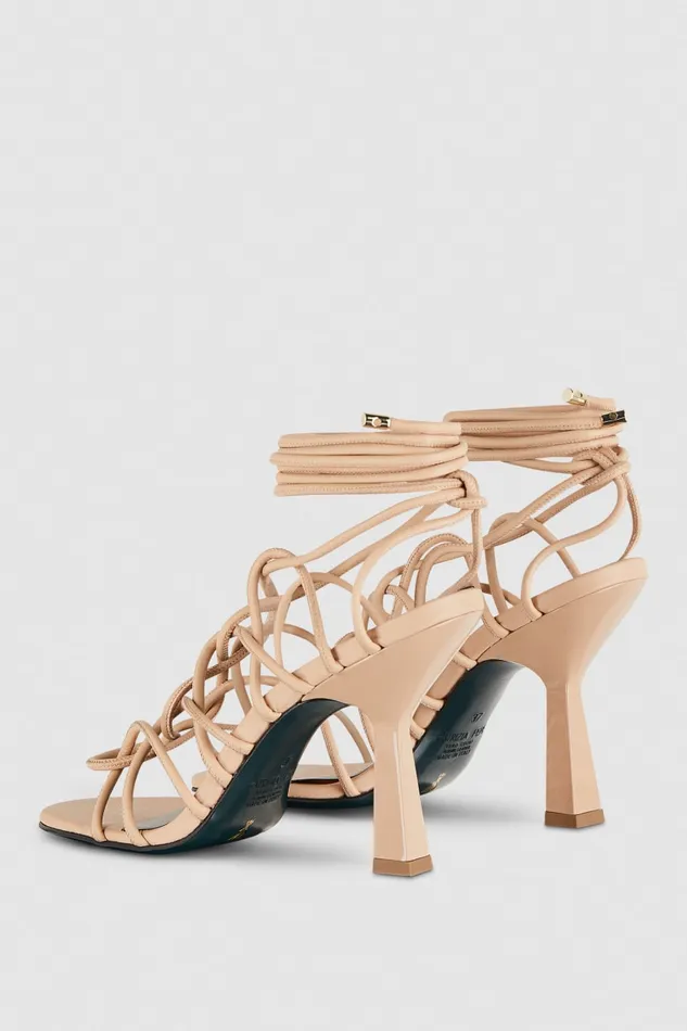 Patrizia Pepe Heeled Ankle Sandals Beige Sunlight Soup beige Footwear